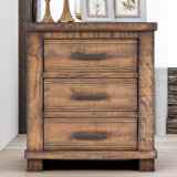 Rustic Three Drawer Reclaimed Solid Wood Farmhouse Nightstand (old sku:WF298401AAD)