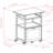 Mobile Printer Station And Organizer With Storage Drawer, Solid And Composite Wood Construction, Walnut Finish, Assembly Required