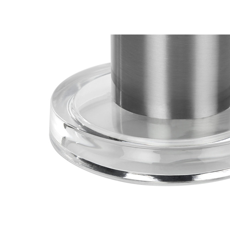 Lighting, 28 po, lampe de table, nickel métallique, abat-jour ivoire / crème, contemporain