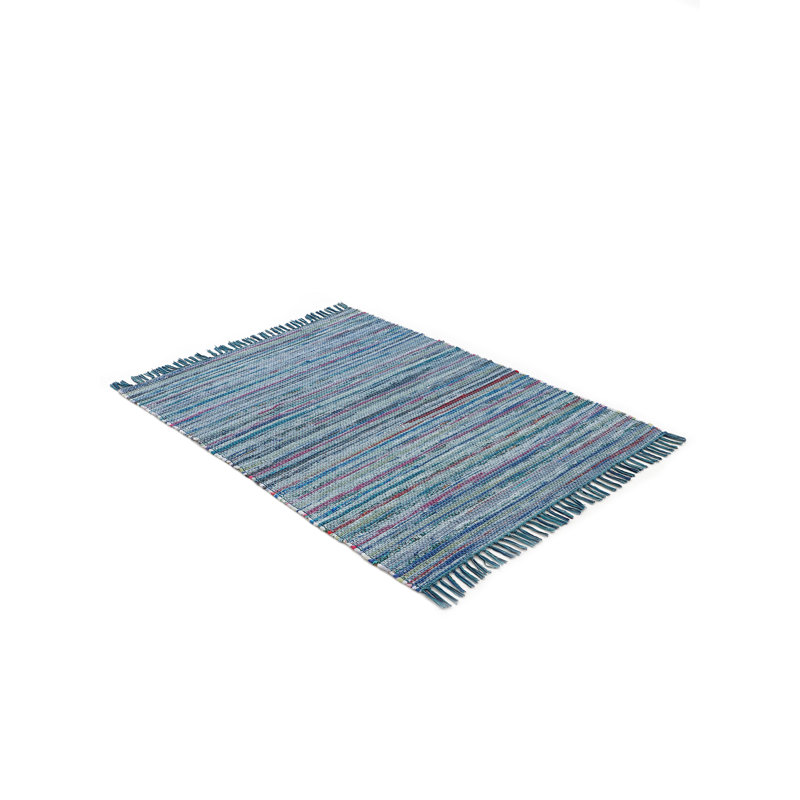 Chindi Hand Woven Kilim Blue Rug, Rectangle 200 x 290cm