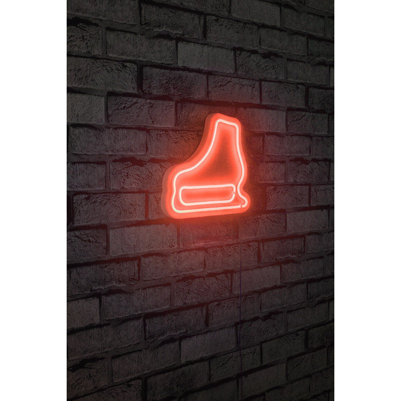 Flexible Waterproof Neon LED Strip Light, 9.8 x 8.7 x 0.8 inches | 12V DC, 470 Lumens, 3500K, Includes Built-in Wall Hanging System | Durable PVC Foam, Perfect for Home Decor & Party Lighting, Red Color