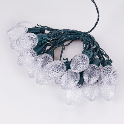 Lumations Twinkly App Control C12 Faceted Lights, 20 Bulbs, Multi Color (Set of 2)