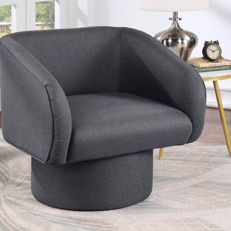 Fauteuil demi-tonneau pivotant 360, Gris