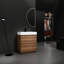 Meuble-lavabo de 30 po avec lavabo simple. Meuble-lavabo sous-comptoir moderne à deux tiroirs. Autoportant, bois d'ingénierie, brun. Luminaire autoportant contemporain à 2 éléments resplendissants