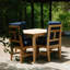 Solerno Heated Square Dining Set — Table + 4 Armless Chairs — Dove-140435260