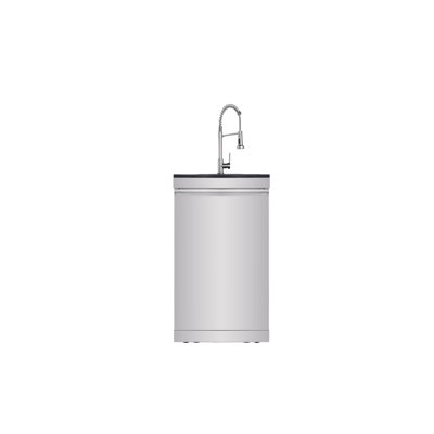 Meuble-lavabo d'extérieur en acier inoxydable 304 avec comptoir en granit noir Galaxy
