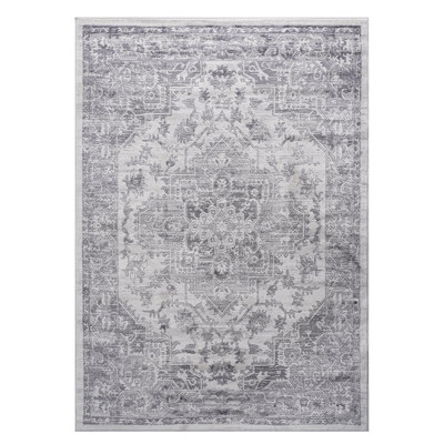 2x3 Area Rug In Silver, Non-shedding, Stain , Decorates Living Room, Bedroom, Dining Ideal For Dining, Office