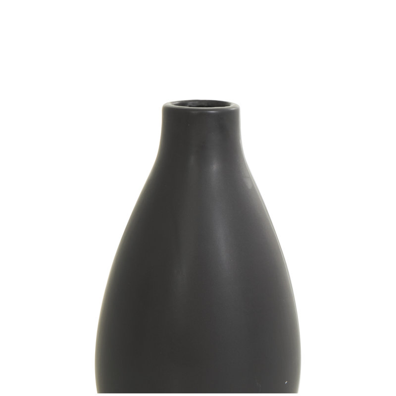 Mable Metal Table Vase, Black