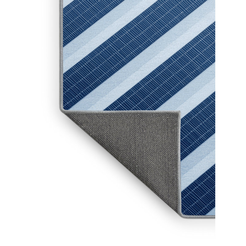 Soft Plush Ormes Solar Panel Array Modern & Contemporary Area Rug in Blue – SkyBlue Binding, 4x6