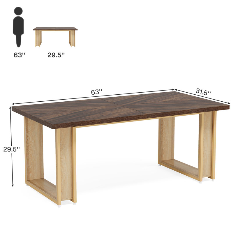Khason 160Cm W Rectangle Writing Desk