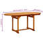 Table de salle à manger de jardin (47,2 po à 66,9 po) x 31,5 po x 29,5 po en bois d'acacia massif