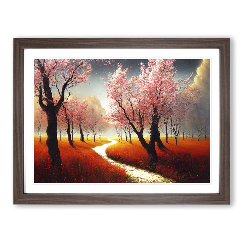 Dazzling Spring Forest - Framed Print, 25cm H x 34cm W x 2cm D, Walnut Framed