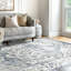 Tapis oriental bleu marine / brun clair / ivoire Cropsey-1936350325