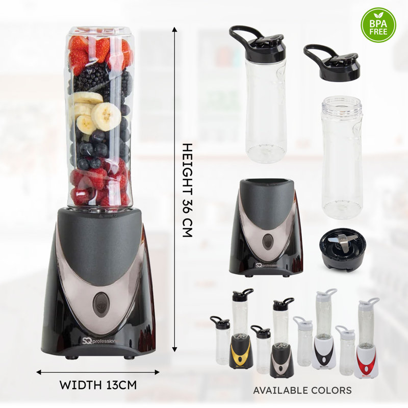SQ Professional Personal Blender, Black/Silver