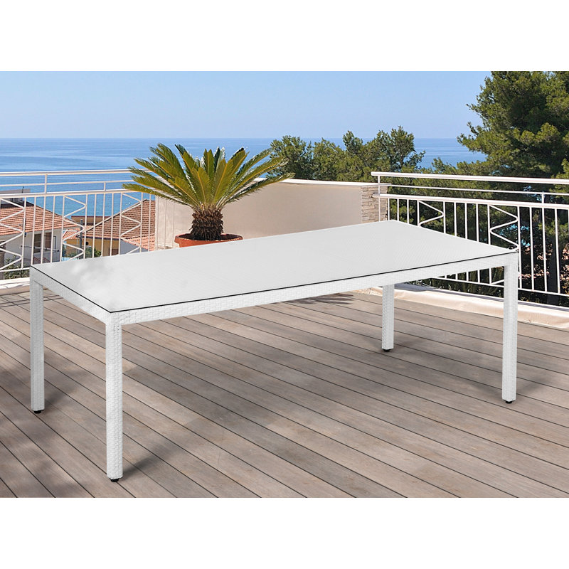 Ampelius Rectangular Wicker Outdoor Dining Table , 220cm cm W 100cm cm D