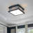  Leeban Modern Flush Mount Ceiling Light Fixture, 12.5'' Square Close to Ceiling Light, 4-Light Metal Ceiling Lamp with Acrylic Shade for Living Room Kitchen Hallway, Bedroom, Balcony-1991536085
