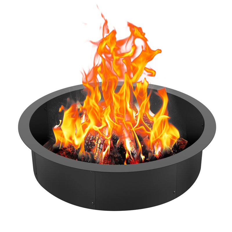 Round Smokeless Outdoor Fireplace, 27cm H x 44.1cm W x 14.5cm D