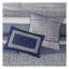 Ensemble d'édredon en jacquard 7 pièces, très grand lit californien bleu marine avec coussins décoratifs - Ensemble de lit en polyester luxueux avec motif rayé-122647314