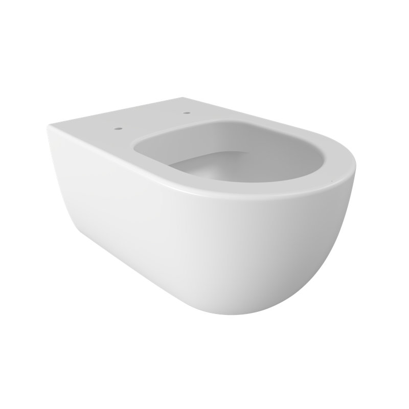 Venezia Rimless Wall Hung Toilet 54cm, Matte White