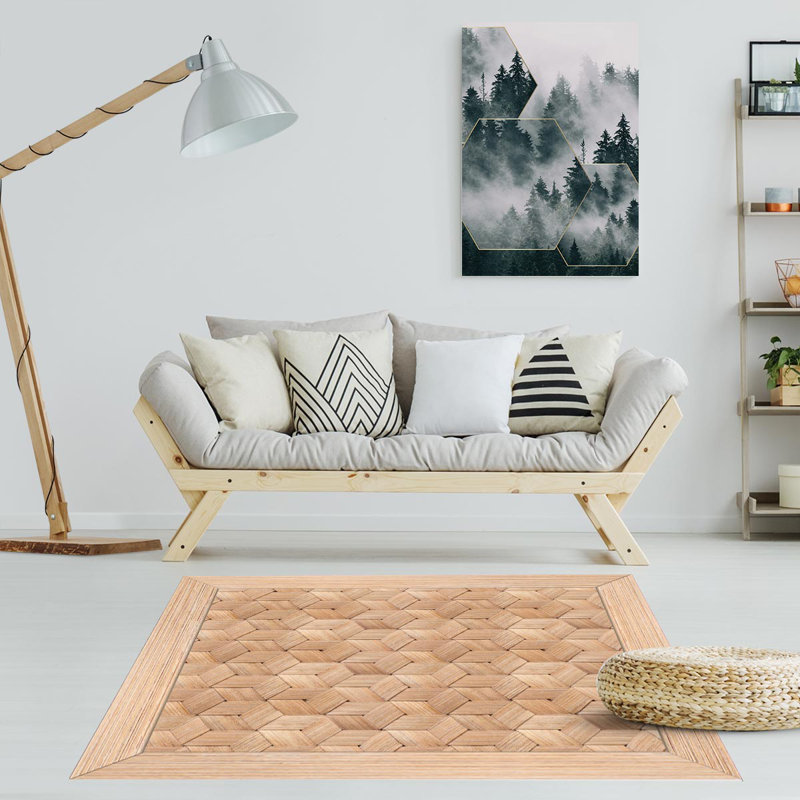 Fairview Non-Slip Geometric Indoor Doormat, Square 136cm