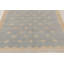Vintage Dhurrie Rug In Blue & Beige With Geometric Stepped Motifs - Rug & Kilim