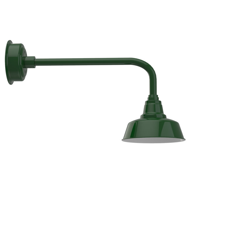 Luminaire de grange d’extérieur à del Vandervliet, Vert Tage, 15.625" H x 28.25" W x 14.25" D