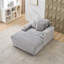 Chaise d'appoint rembourrée grise avec porte-gobelet pour le salon-49514361