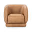 Fauteuil club pivotant en cuir véritable Rinner-125490438