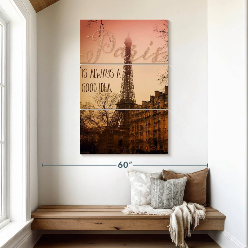 Tergel Paris Is Always A Good Idea, 50" H x 32" W