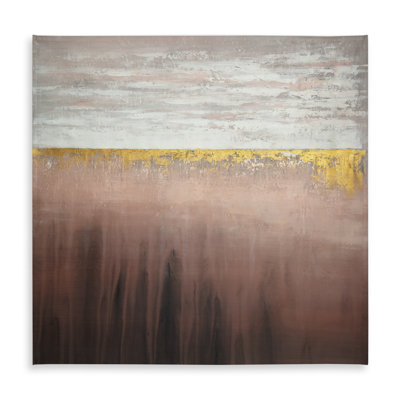 Golden Pink Abstract Tablecloth - Indoor/Outdoor Home Decor
