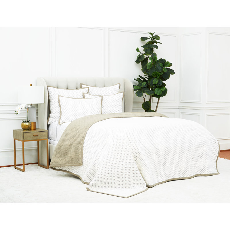 White/Yellow 100% Cotton Quilt, King Quilt