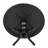 A Round Modern Kitchen Table with Ebony Wave Marble Pattern tabletop, Black Finish-1153974964