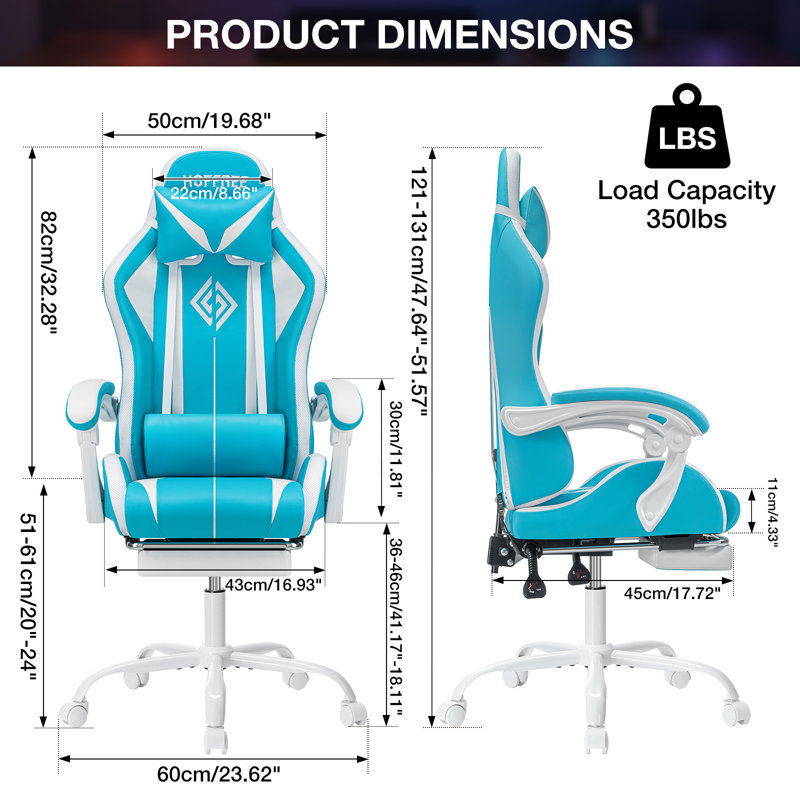 Fauteuil inclinable ergonomique Hoffree, Bleu