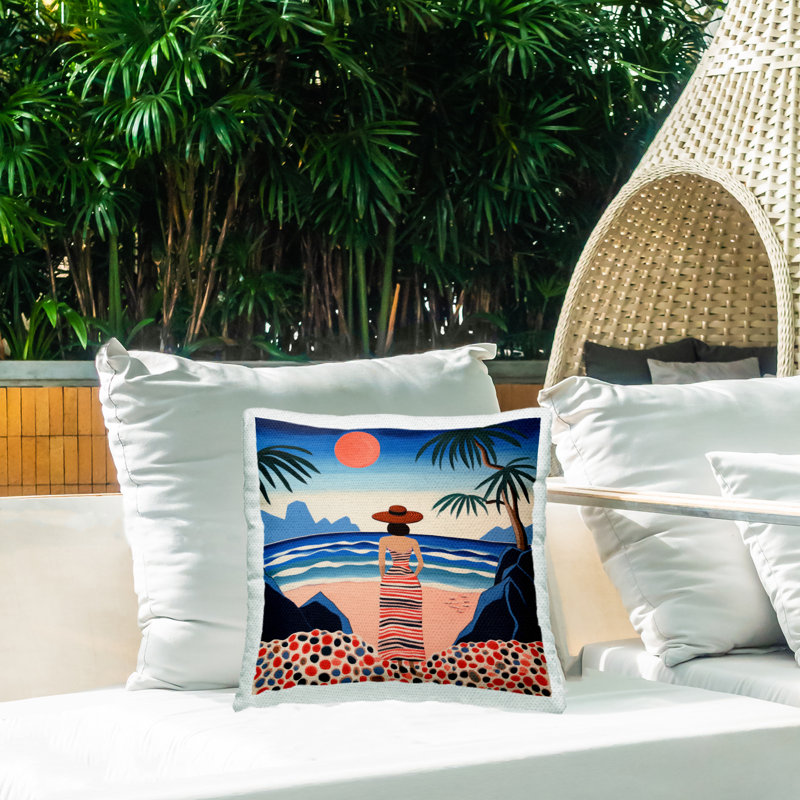 Abstract Outdoor Throw Pillow