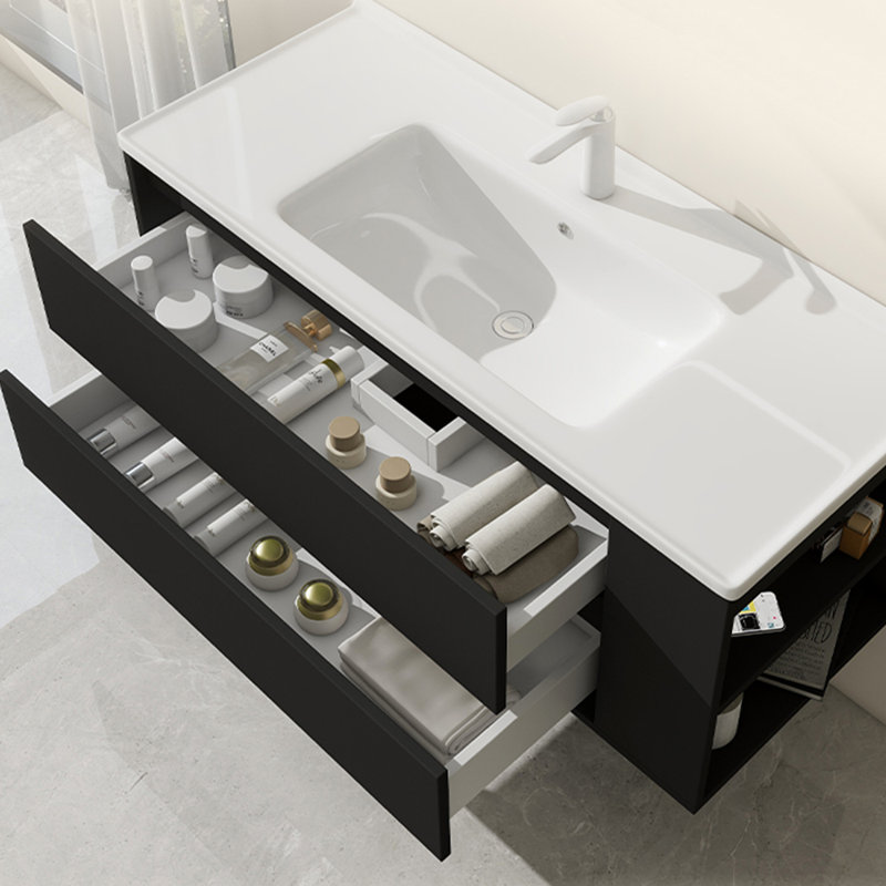 Modern simple black vanitie bathroom cabinet