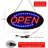 LED Open Sign, Bright High Visibility Advertisement Board Electric Display Sign Flashing Light for Business Walls Window Shop Bar Hotel, Two Modes, 19"x10"