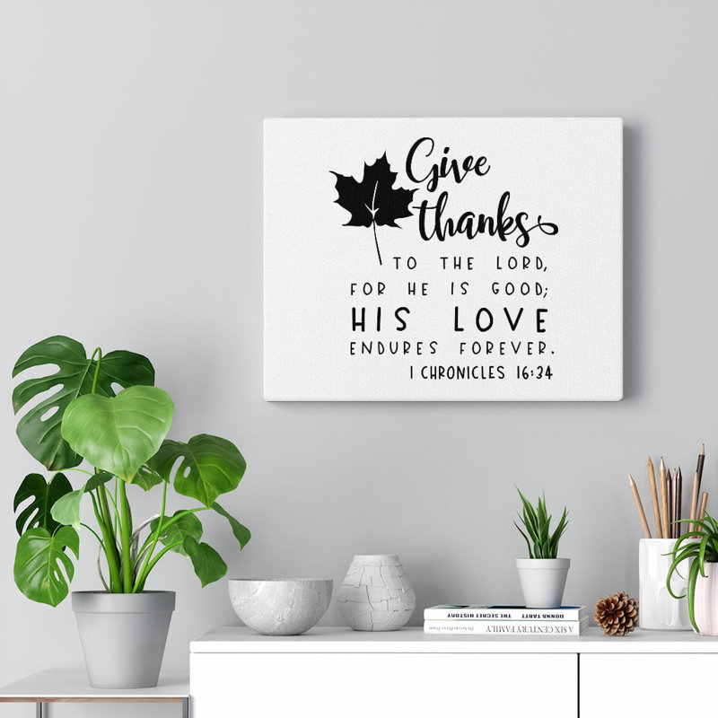 His Love 1 Chronicles 16:24 - Wrapped Canvas Print, 30cm H x 41cm W