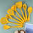 8PCS Silicone Kitchen Utensil Set - Heat Resistant Cooking Spatulas, Spoons And Ladles In Vibrant Yellow