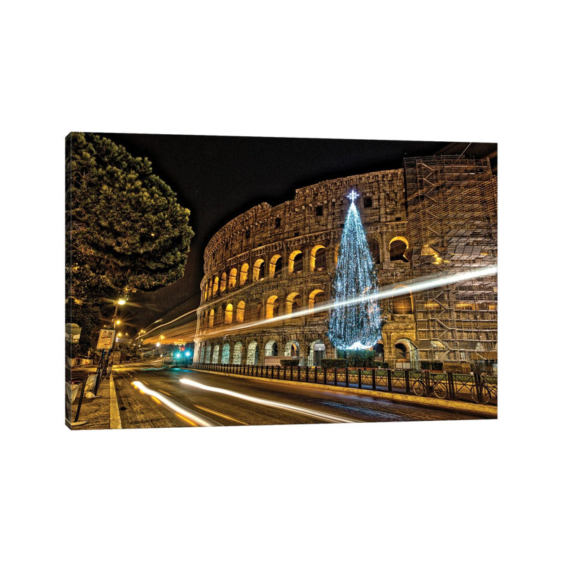 Christmas In Rome by Zoe Schumacher - Wrapped Canvas Print, 30.48 cm H x 45.72 cm W
