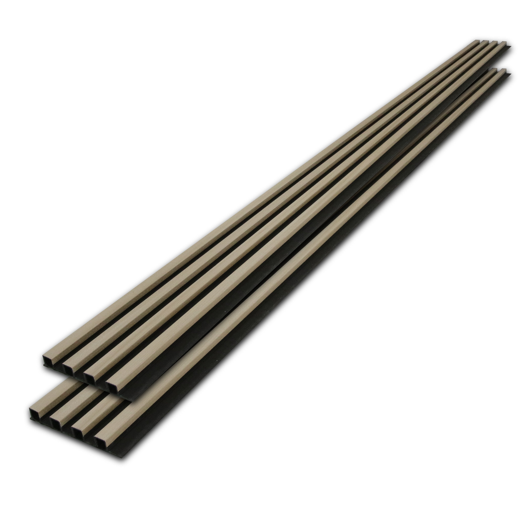 sunwings 6-Pieces 102 In. x 6.5 In. x 0.94 In. WPC 3D Wood Wall