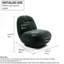 Fauteuil pivotant en velours confortable Comfy-120912688