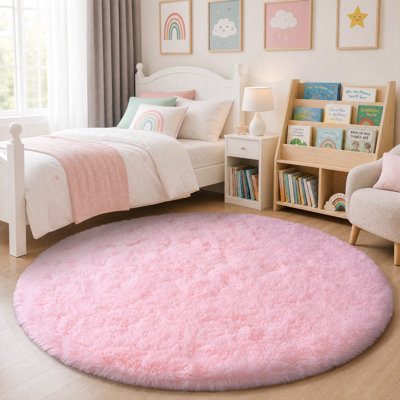 Tapis rose épais et antidérapant de conception rose ultra doux, parfait pour les salons, les chambres de bébé, les chambres à coucher et les bureaux à domicile