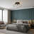 Industrial Adjustable 3-Light Metal Semi-Flush Mount