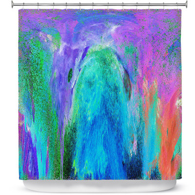 Rideau de douche simple subaquatique paillettes