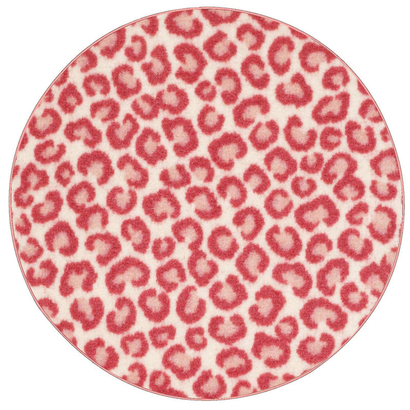 Tapis imprimé animal - guépard suspendu, Rond 8 pi