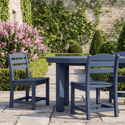 Chaises de salle à manger d'extérieur en PEHD (ensemble de 2)