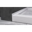 Receveur de douche SMC à seuil unique de 122 cm (L) x 91 cm (P), bonde à gauche, blanc, antidérapant, pour salle de bain-132848966