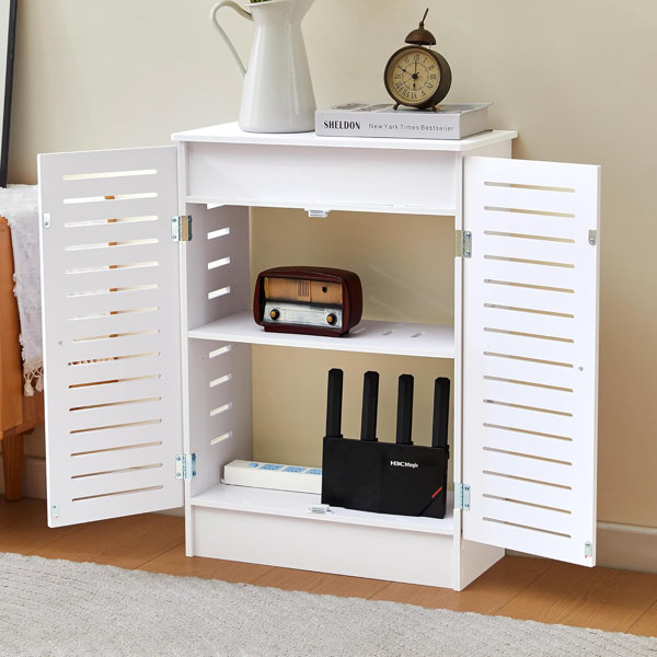 Elaine Mercure Wifi Router Storage Cabinet ， Wall Mount，Floor Standing ...