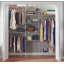 Wall Mounted Wardrobe System Clothes Rail and Shoe Shelf Kit Up To 2.4m Wide White Wire Ventilated Shelving