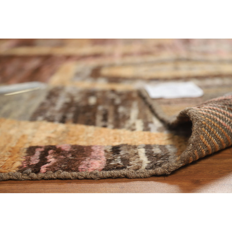 Tapis oriental abstrait géométrique marocain 5 x 7